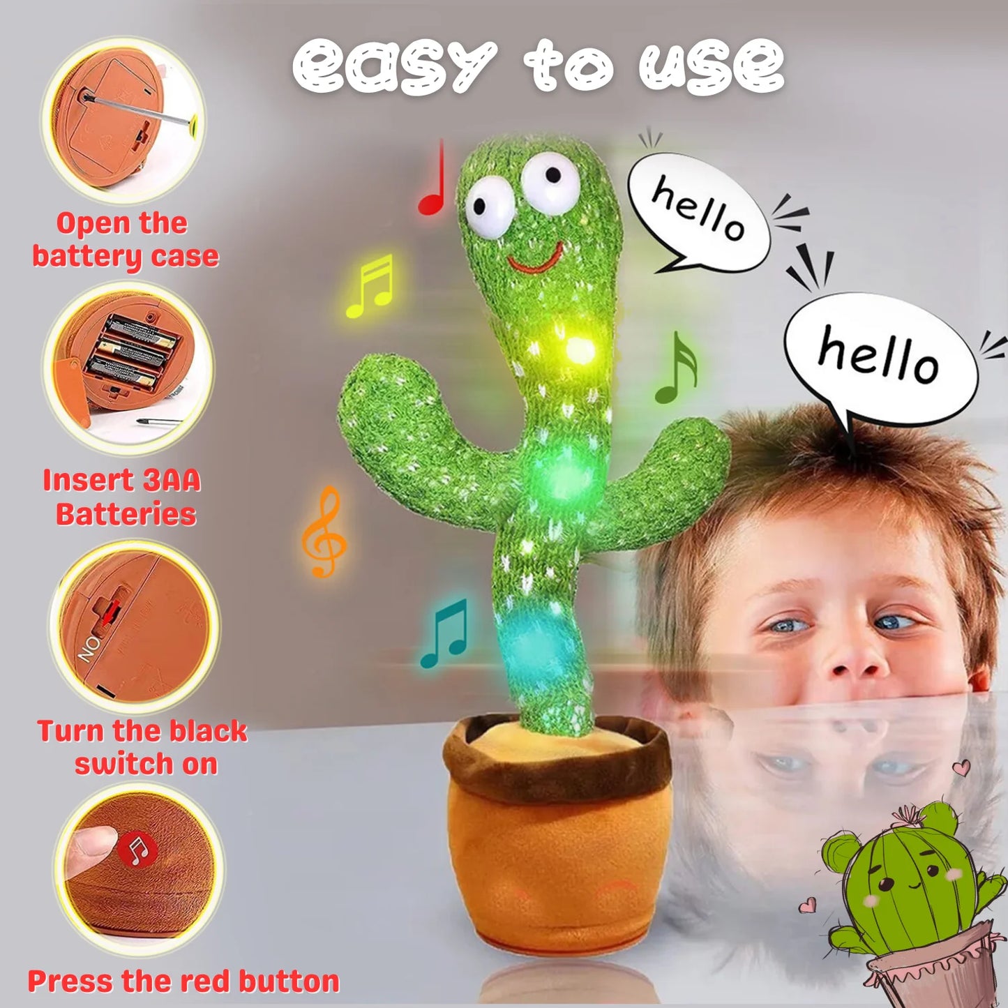 Dancing & Talking Cactus Toy