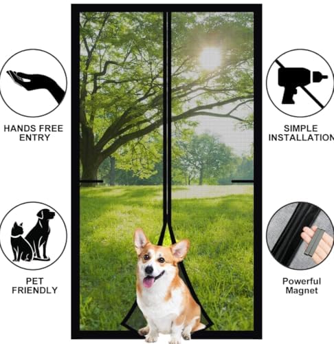 Door Curtain Magnetic Mosquito Net for all door sizes