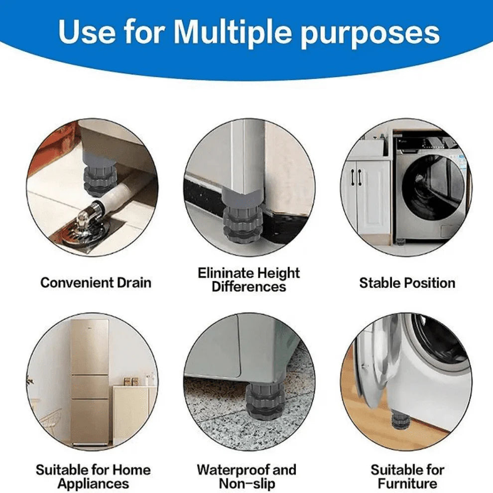 Height Adjustable Washing Machine Stand (Pack Of 4).