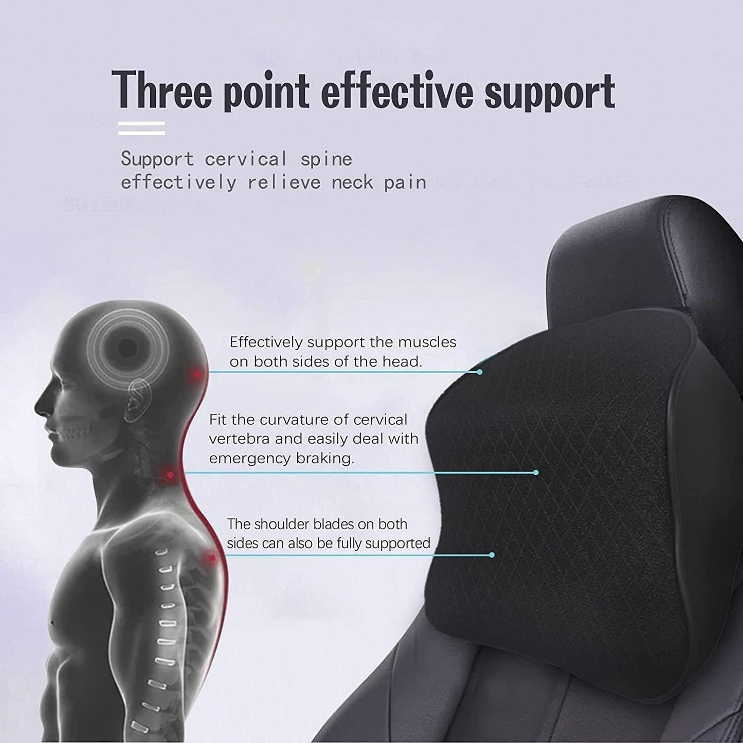 New Car Memory Foam Back Rest Cushion (Buy 1 Get 1 Free)