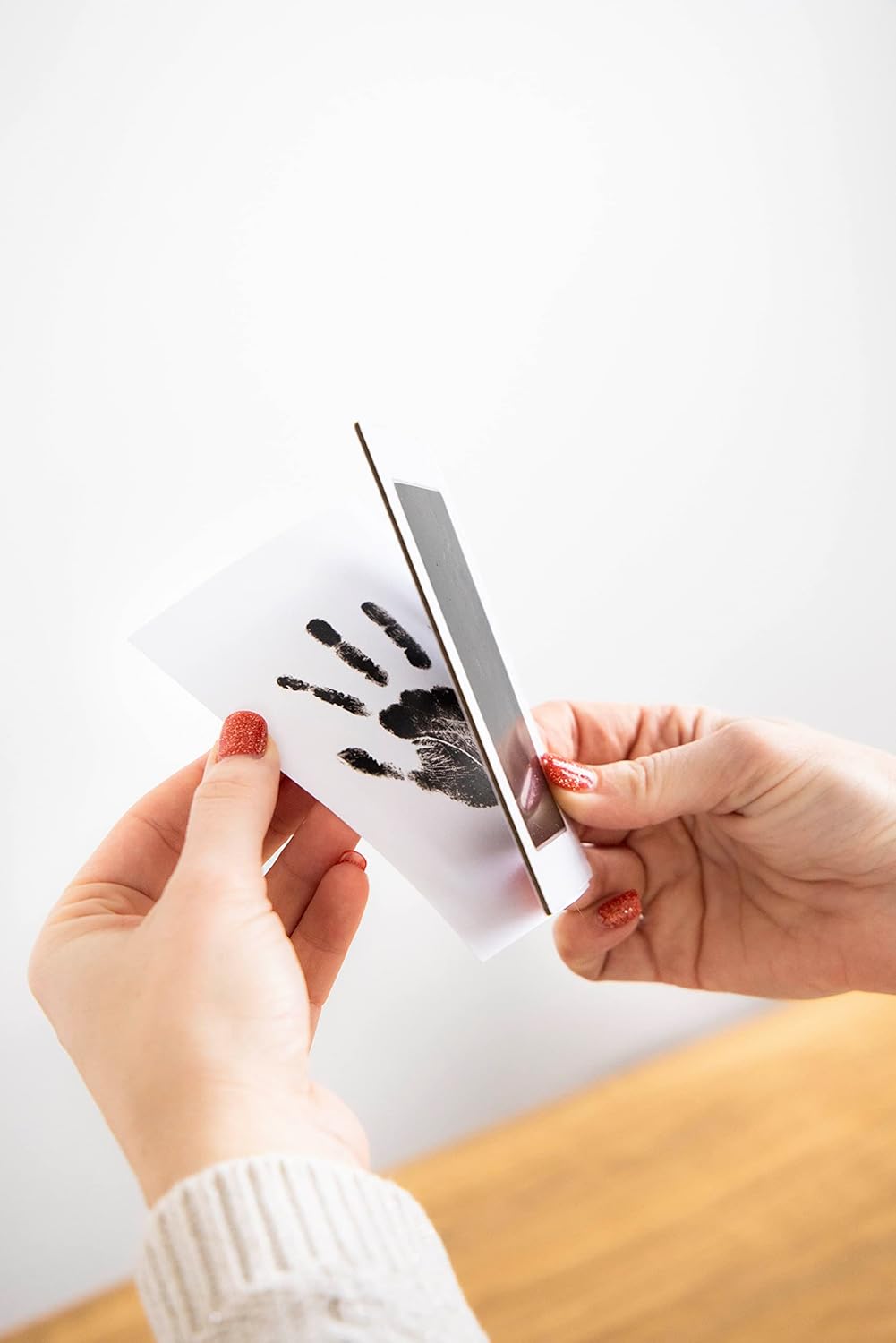 Baby Handprint & Footprint Kit + Free Photo Frame (Safe and Mess-free).