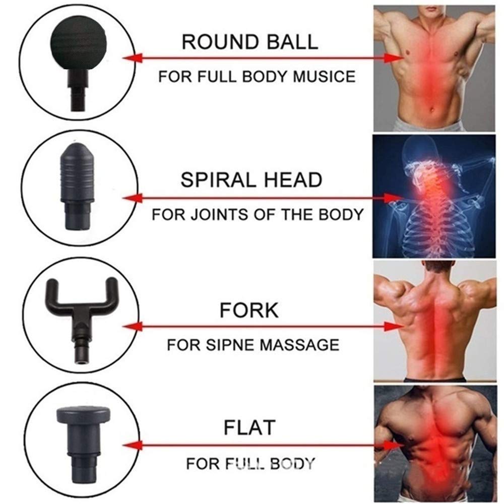 Gun Massager, 6 Speeds Cordless Handheld