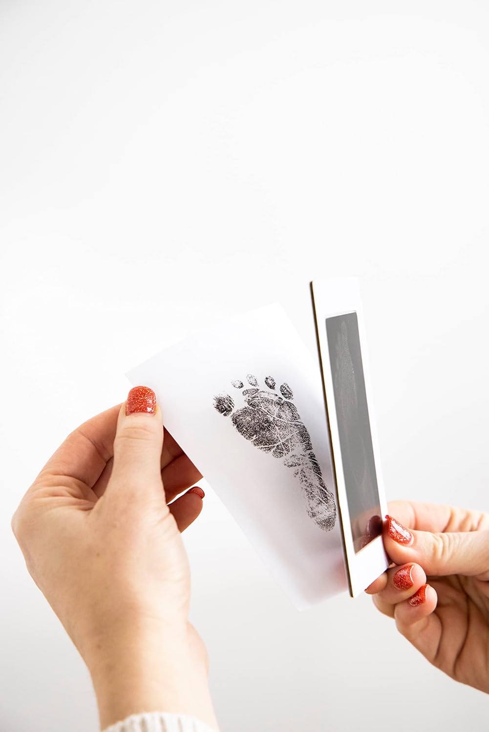 Baby Handprint & Footprint Kit + Free Photo Frame (Safe and Mess-free).