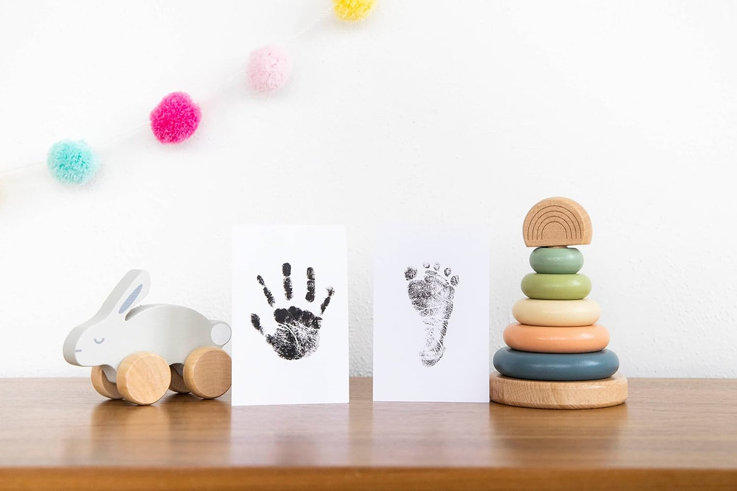 Baby Handprint & Footprint Kit + Free Photo Frame (Safe and Mess-free).