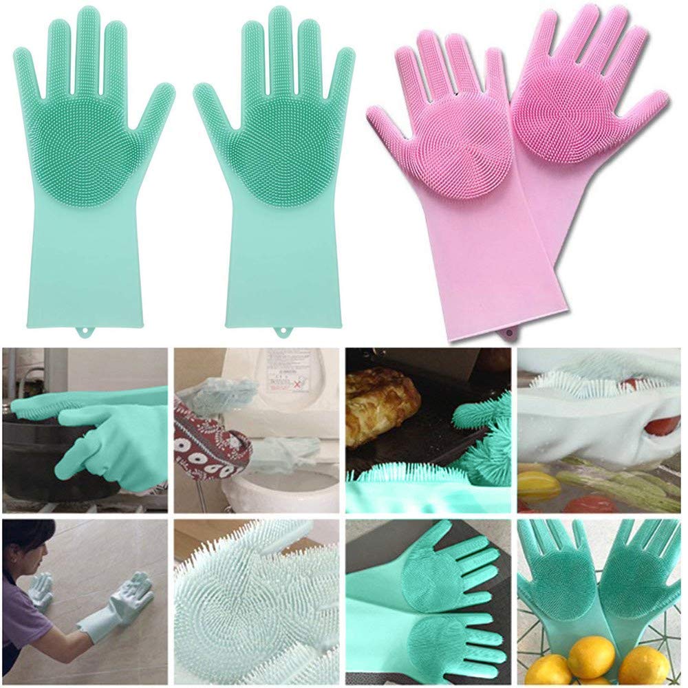 Silicone Reusable Gloves (Buy 1 Pair & Get 1 Pair Free).