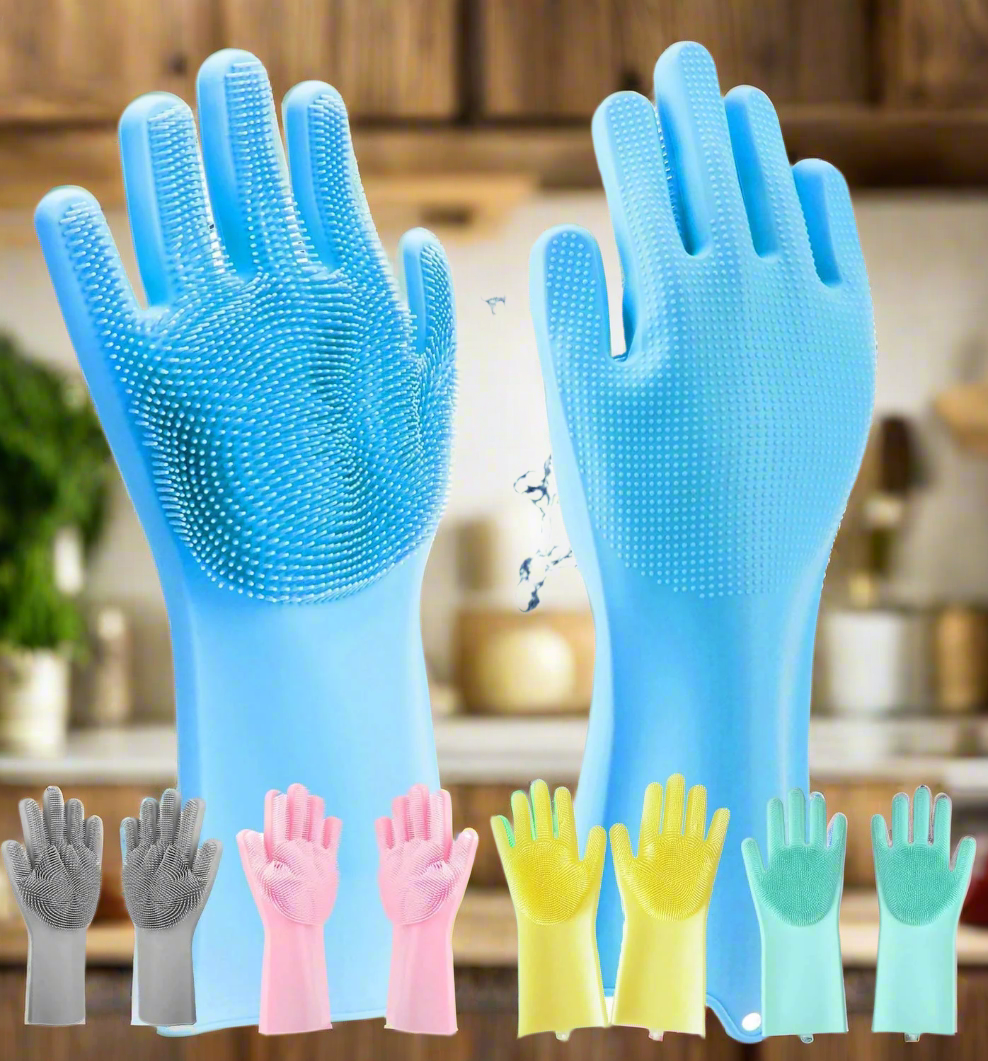 Silicone Reusable Gloves (Buy 1 Pair & Get 1 Pair Free).