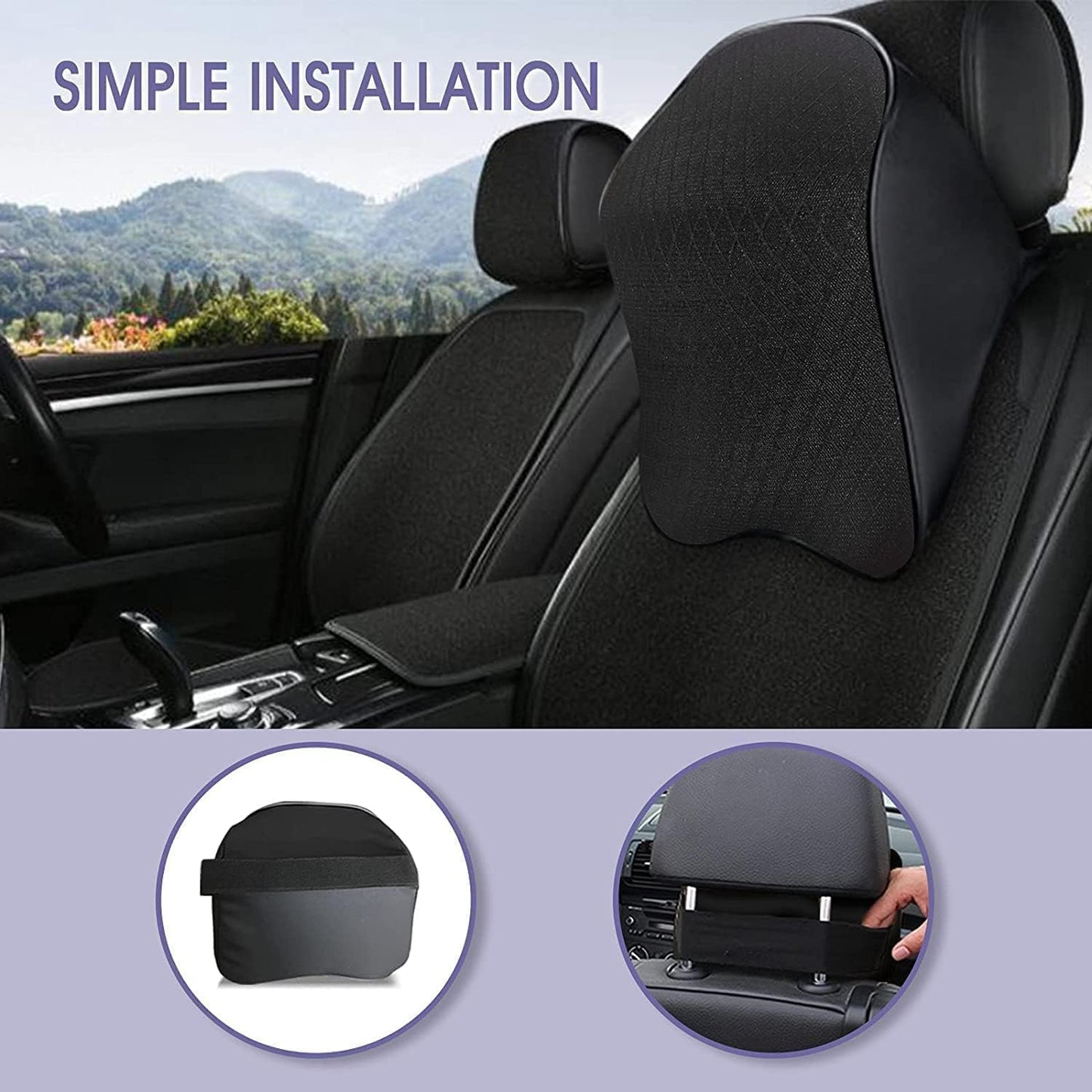 New Car Memory Foam Back Rest Cushion (Buy 1 Get 1 Free)
