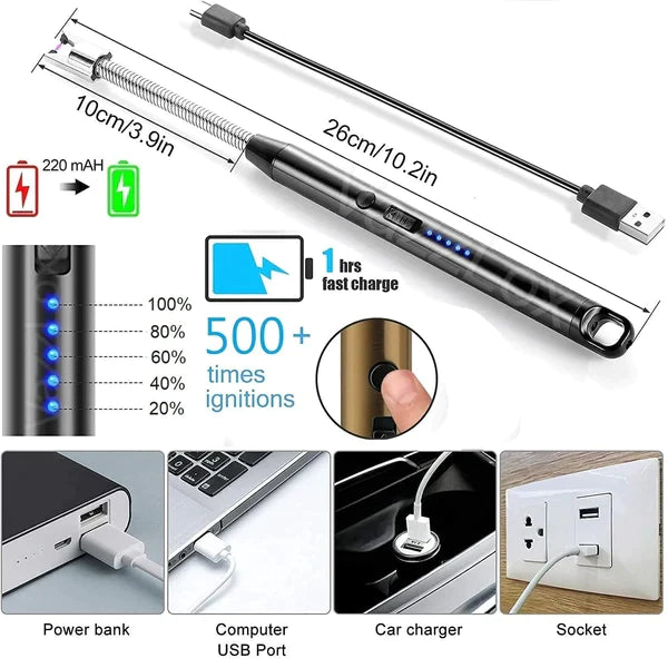 Rechargeable Electric Multi-Purpose Lighter (Heavy quality).
