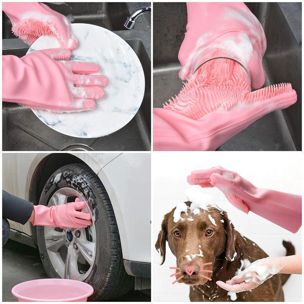 Silicone Reusable Gloves (Buy 1 Pair & Get 1 Pair Free).