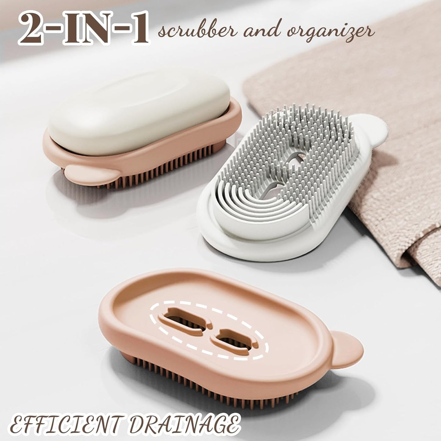 2 in 1 Soap holder with Bath Brush (Buy 1 Get 1 FREE)