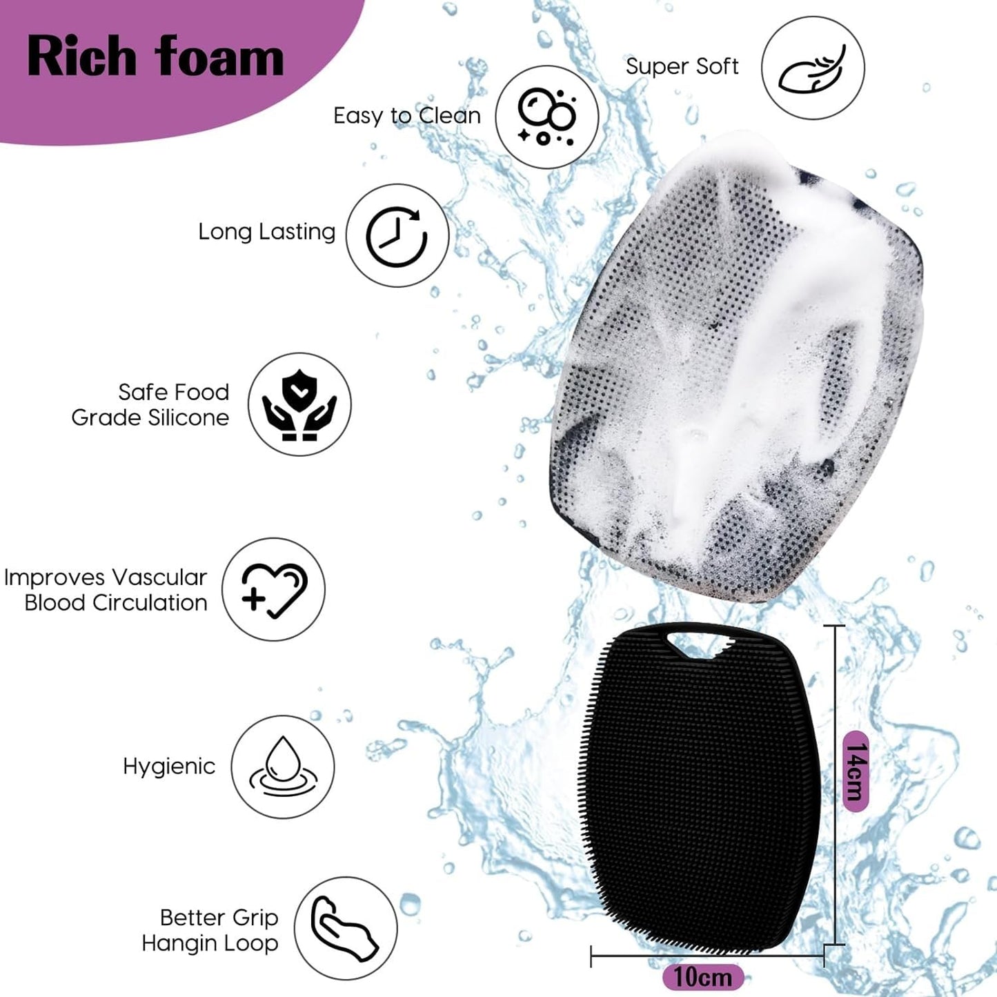 Neoskinโข Ultra-Hygienic Silicone Body Brush โ ๐๐ฎ๐ฒ ๐ ๐๐๐ญ ๐ ๐
๐ซ๐๐ | Bestselling Bath Essentiall.