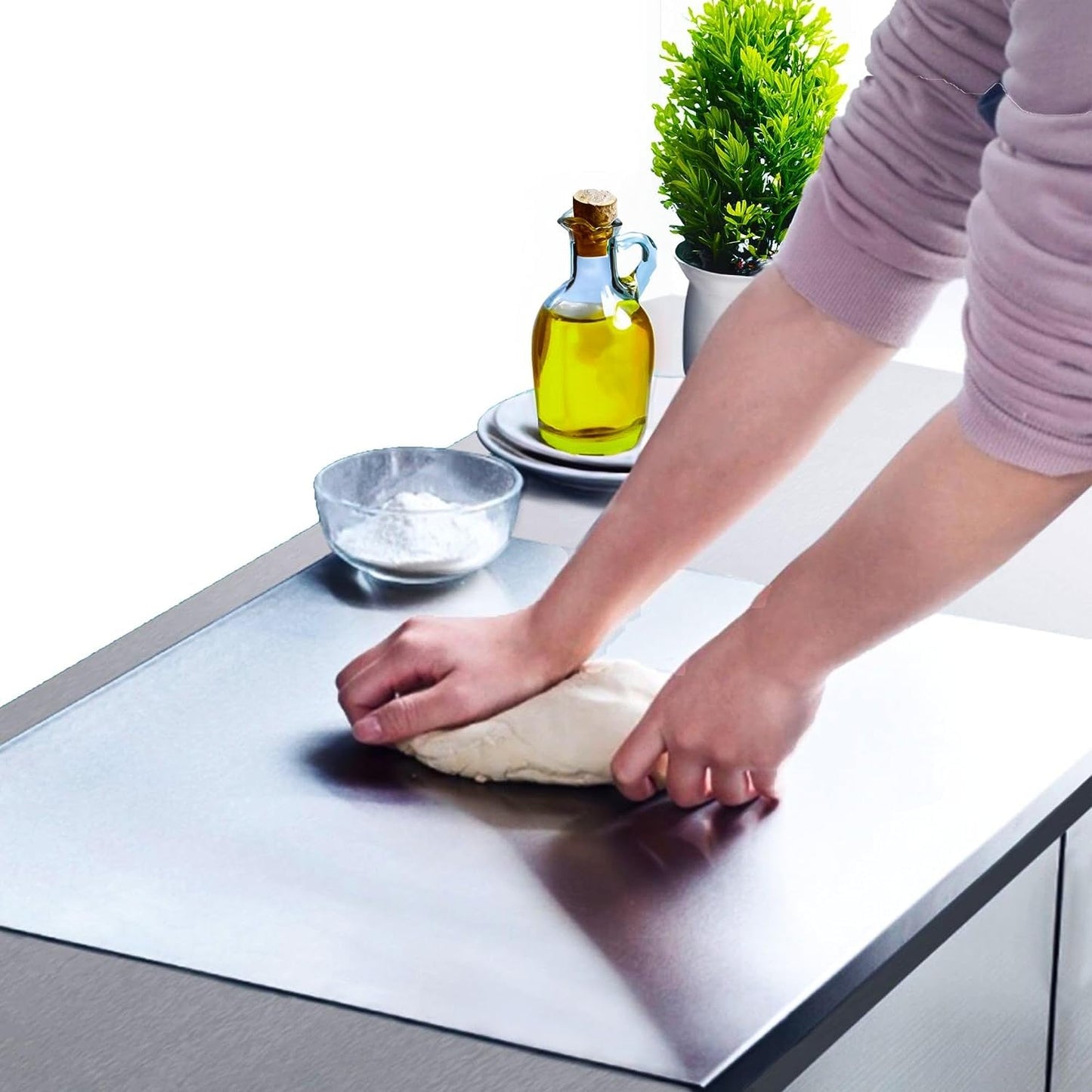 Stainless Steel Chopping Board & Kitchen Countertop - 41 x 31 Cm (Original Big Size).