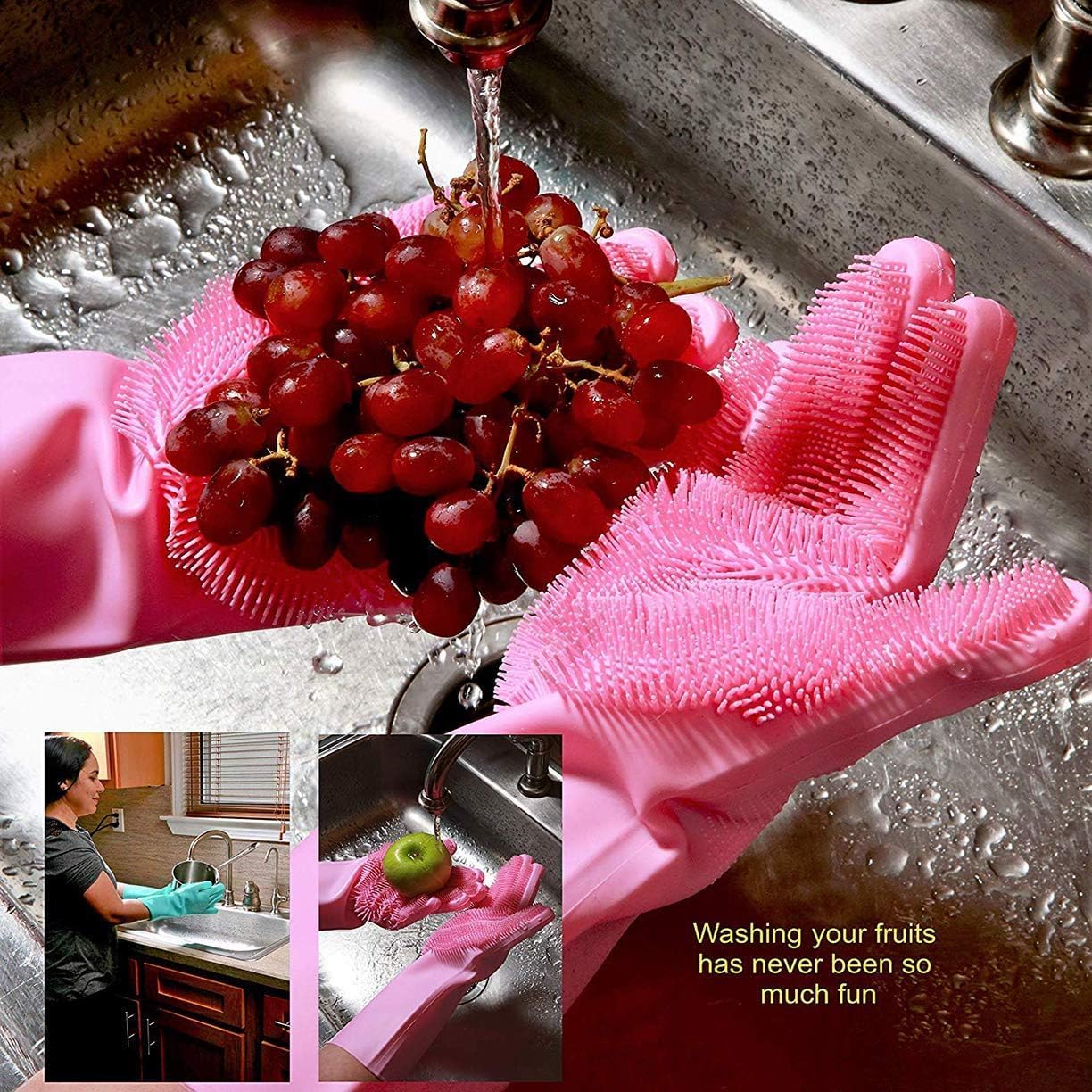 Silicone Reusable Gloves (Buy 1 Pair & Get 1 Pair Free).