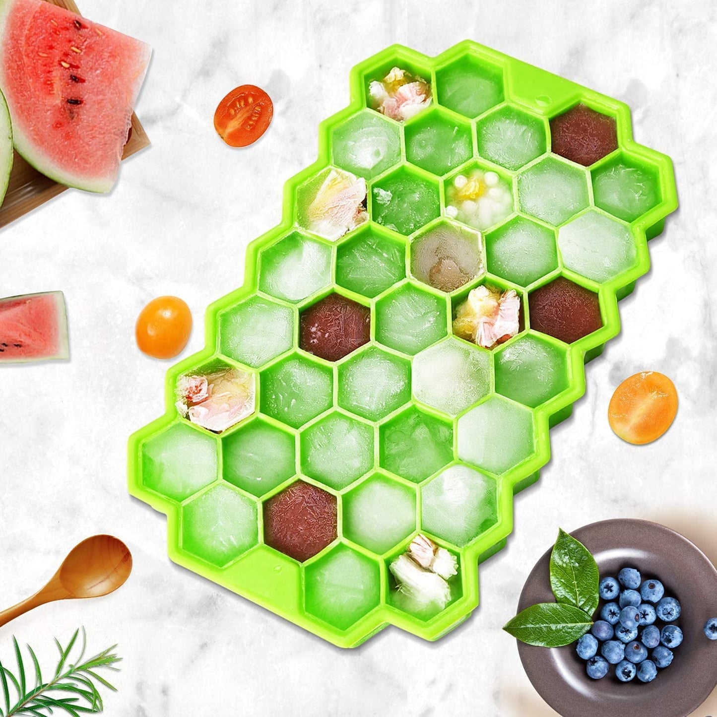 Honeycomb 37 Cavity Ice Cube Tray (Pack of 3)