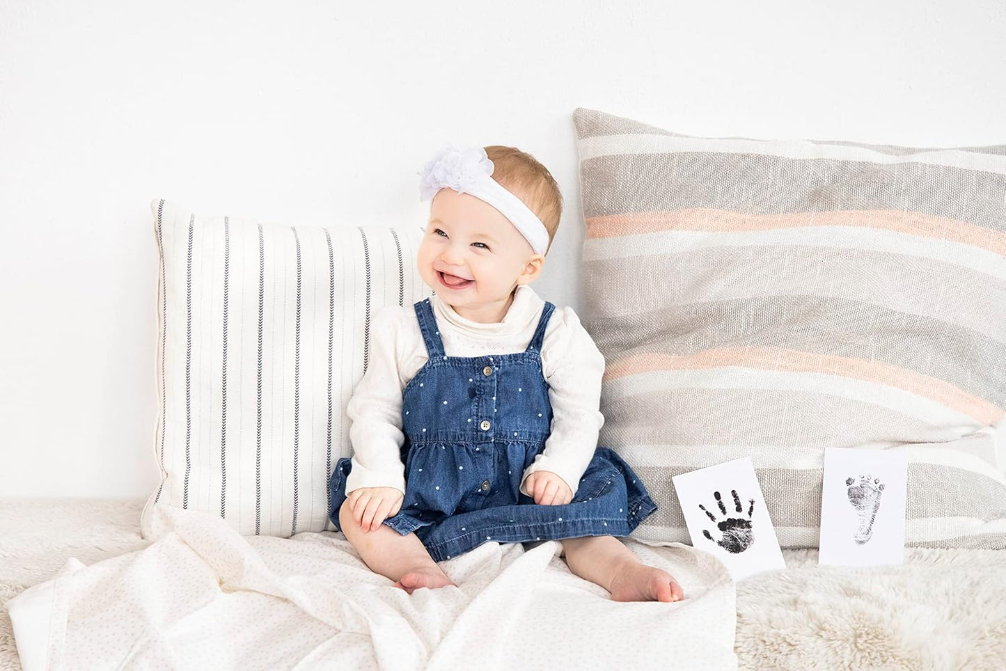 Baby Handprint & Footprint Kit + Free Photo Frame (Safe and Mess-free).