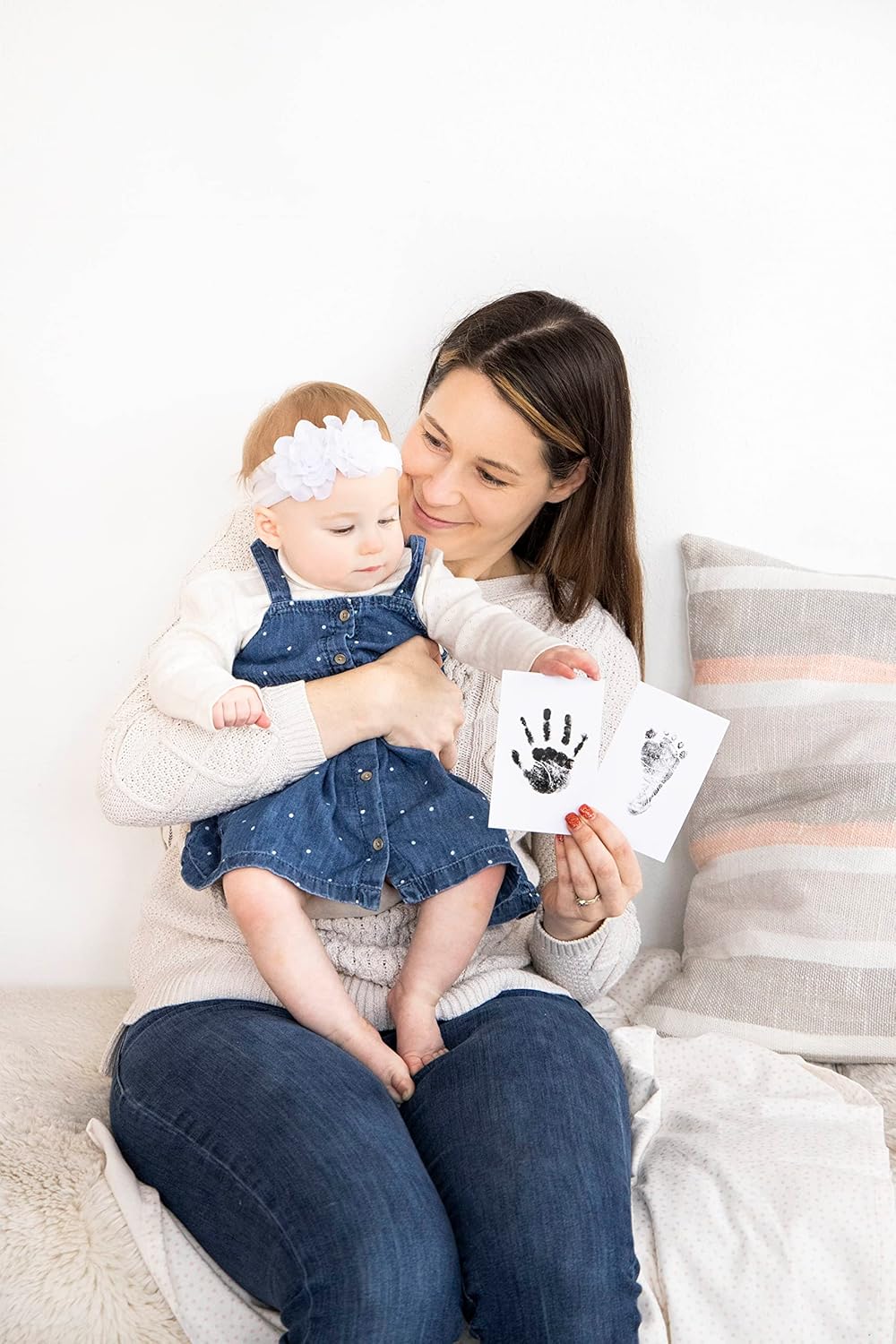 Baby Handprint & Footprint Kit + Free Photo Frame (Safe and Mess-free).