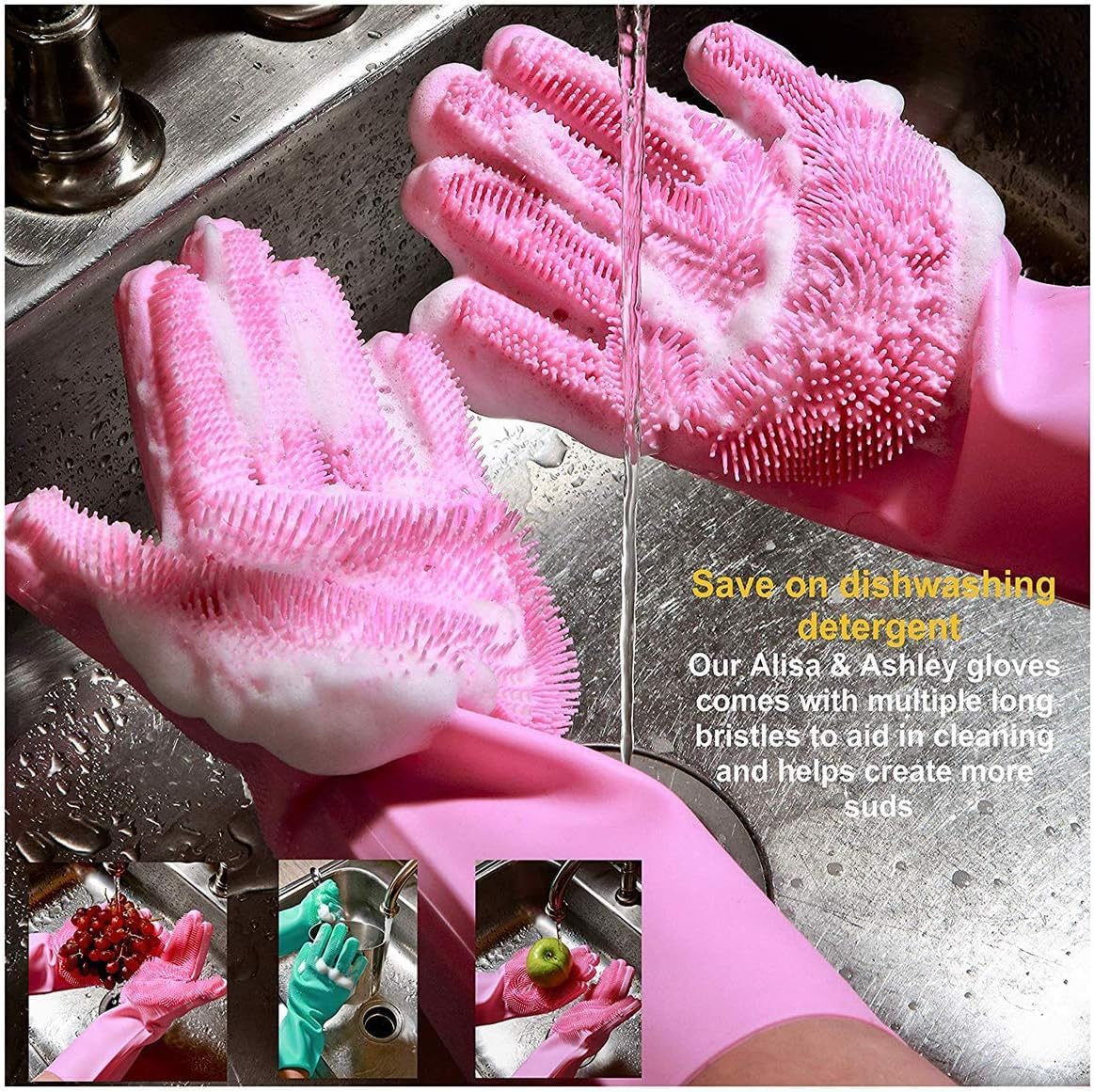 Silicone Reusable Gloves (Buy 1 Pair & Get 1 Pair Free).