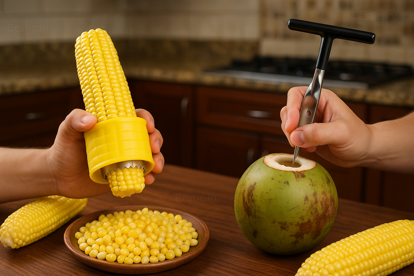 Kitchen Combo - Coconut Opener & Corn Peeler