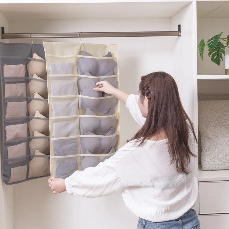 Dual-Sided Storage Hanger (30 Pockets)