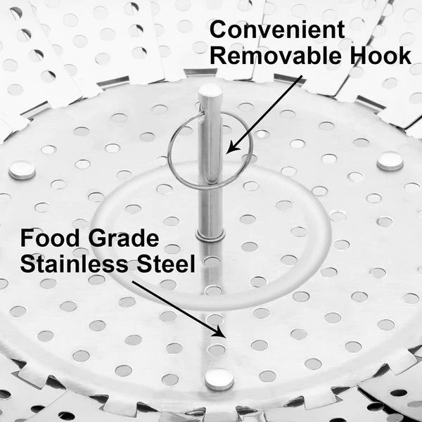 Premium Stainless Steel Folding Steamer Basket