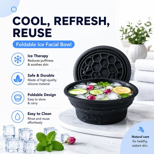 Collapsible Silicone Facial Ice Bowl..
