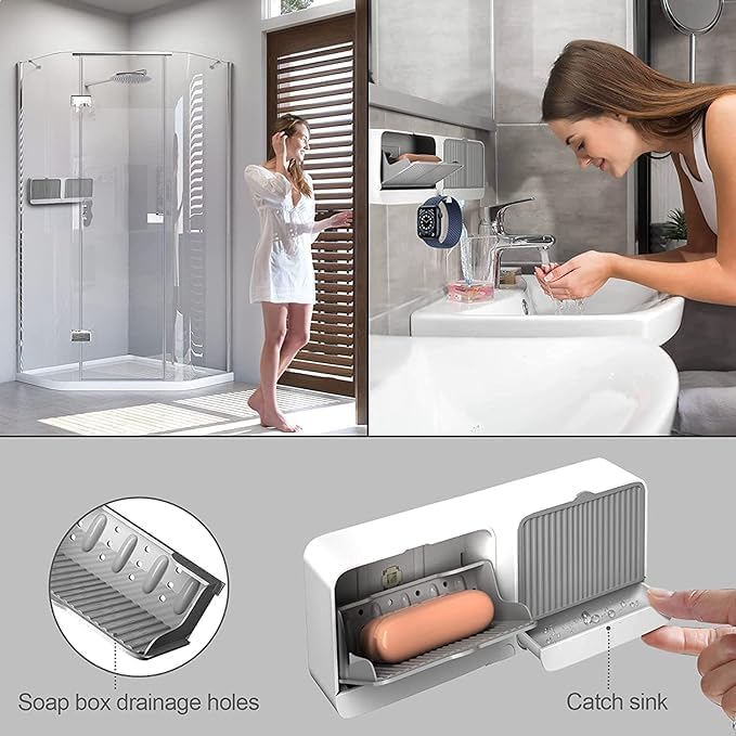 BESTIC Bathroom and Wash Basin Soap Box