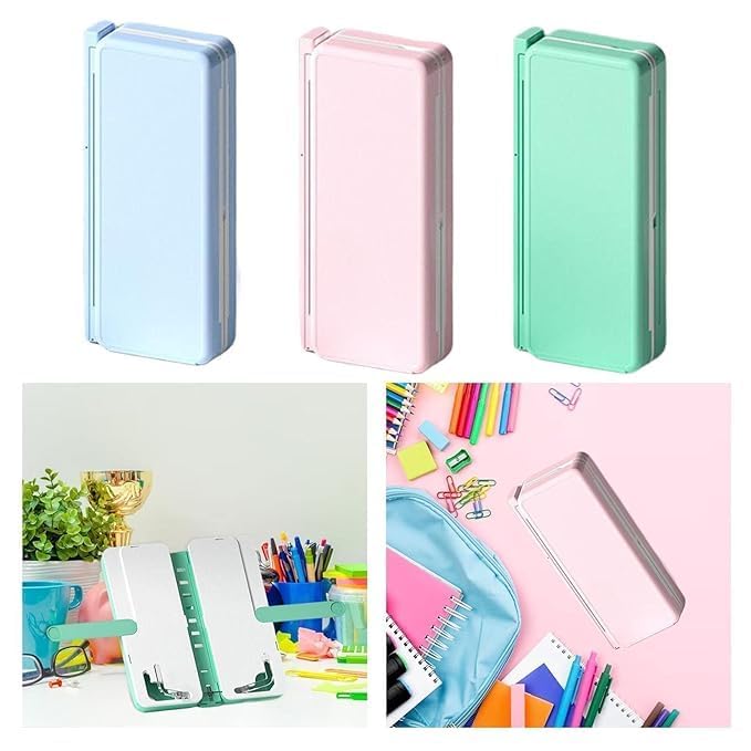 3 in 1 Pencil Case for kids (Case + Book Reading Stand + Erasable Whiteboard)
