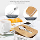 Ceramic Butter Dish with Wooden Lid.