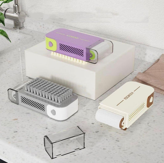 2 in 1 Cloth Washing Brush Foaming Soap Box with Roller Scrub