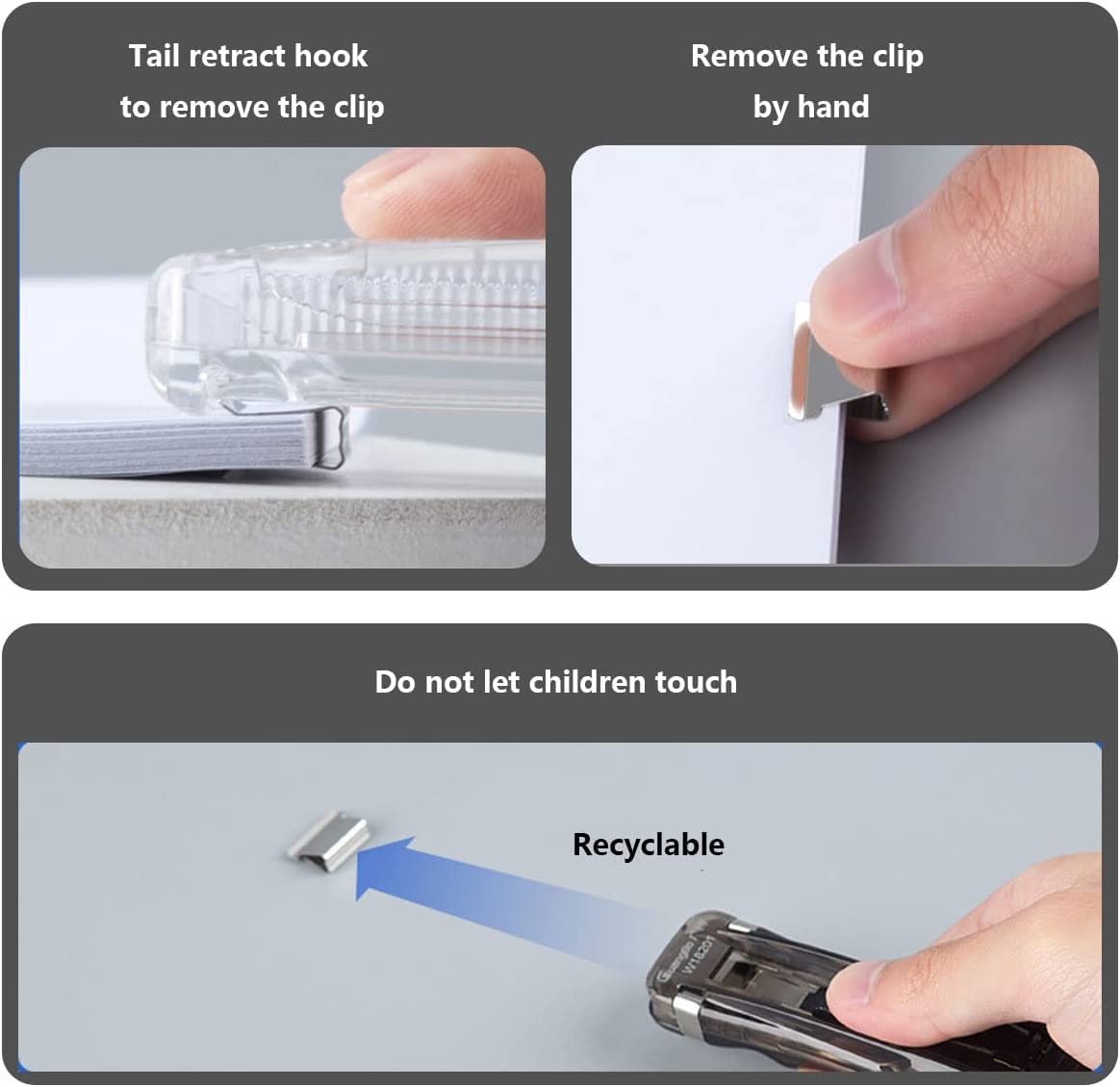 ClipMate Pro: Premium Reusable Stapler with 50 Clips