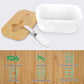 Ceramic Butter Dish with Wooden Lid.