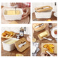 Ceramic Butter Dish with Wooden Lid.