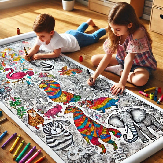 Drawing Colouring Roll sheet for Kids.