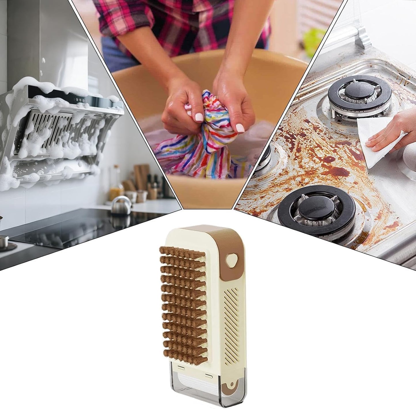 2 in 1 Cloth Washing Brush Foaming Soap Box with Roller Scrub
