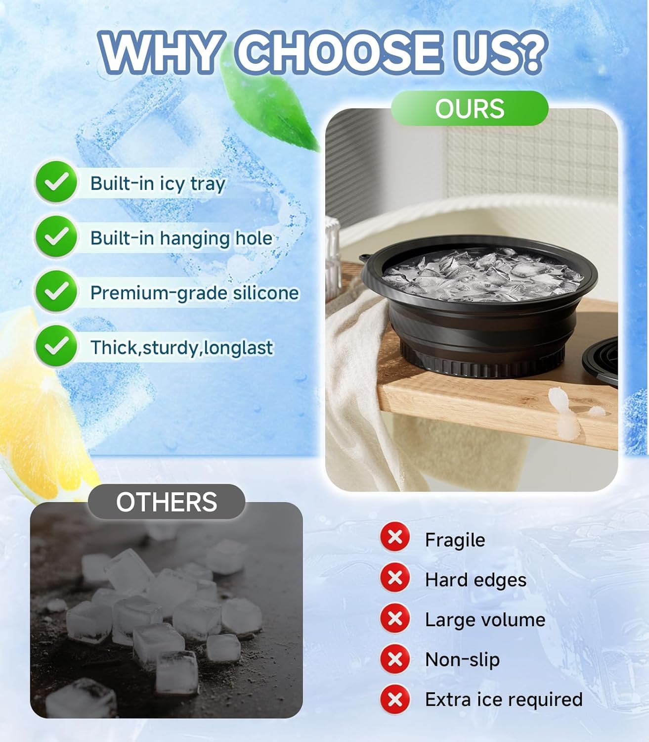 Collapsible Silicone Facial Ice Bowl