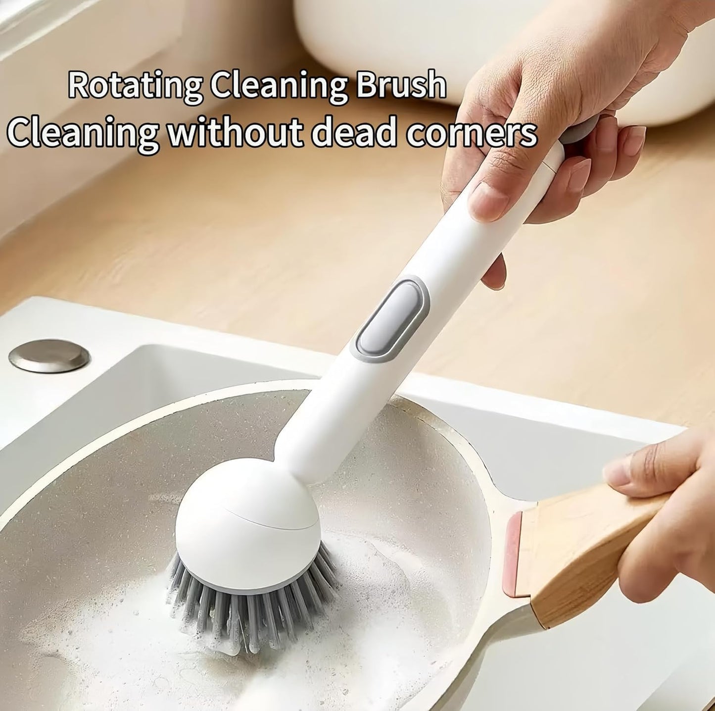 Rotating Dispenser Cleaning Brush