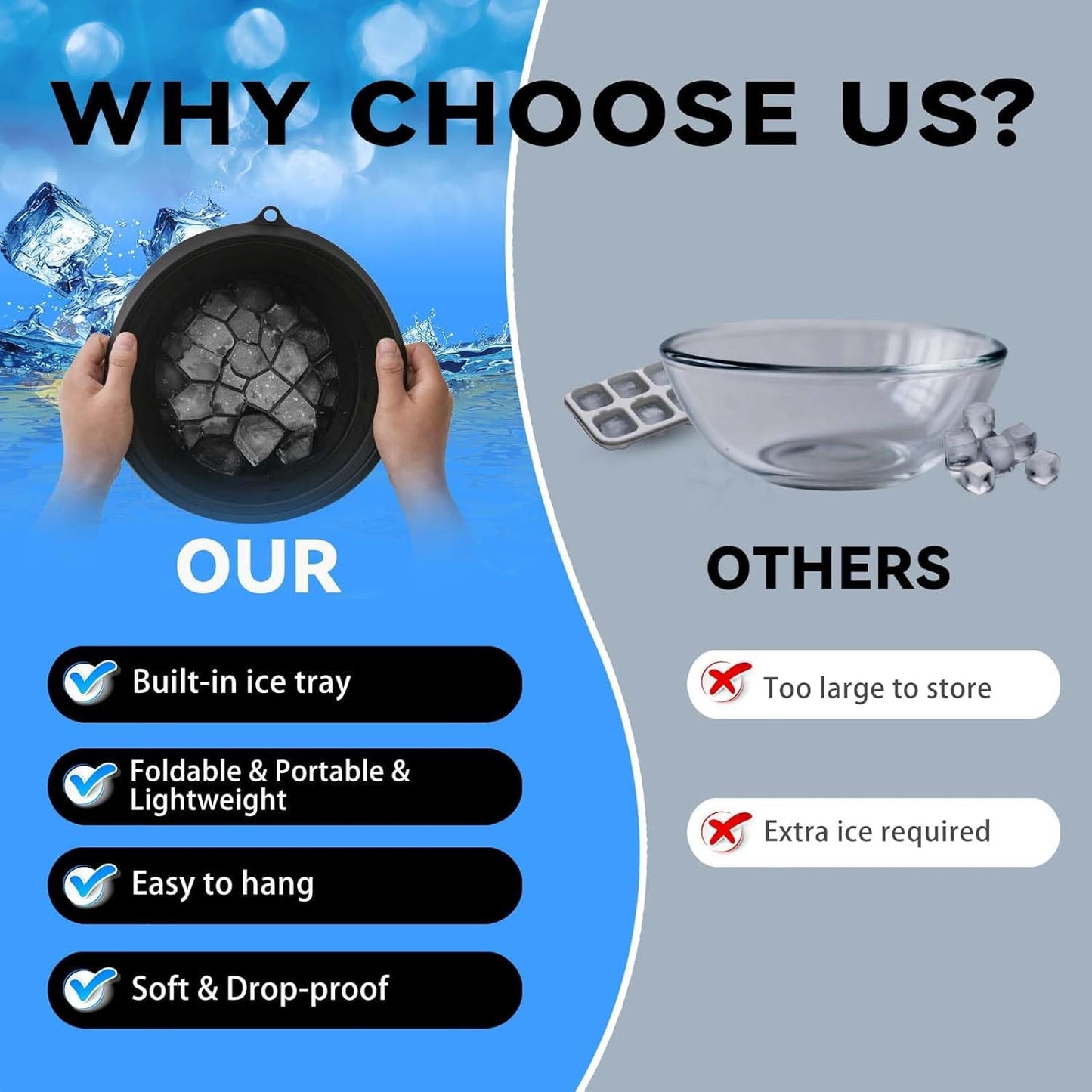 Collapsible Silicone Facial Ice Bowl