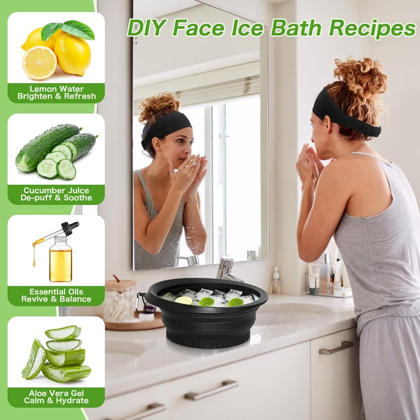 Collapsible Silicone Facial Ice Bowl