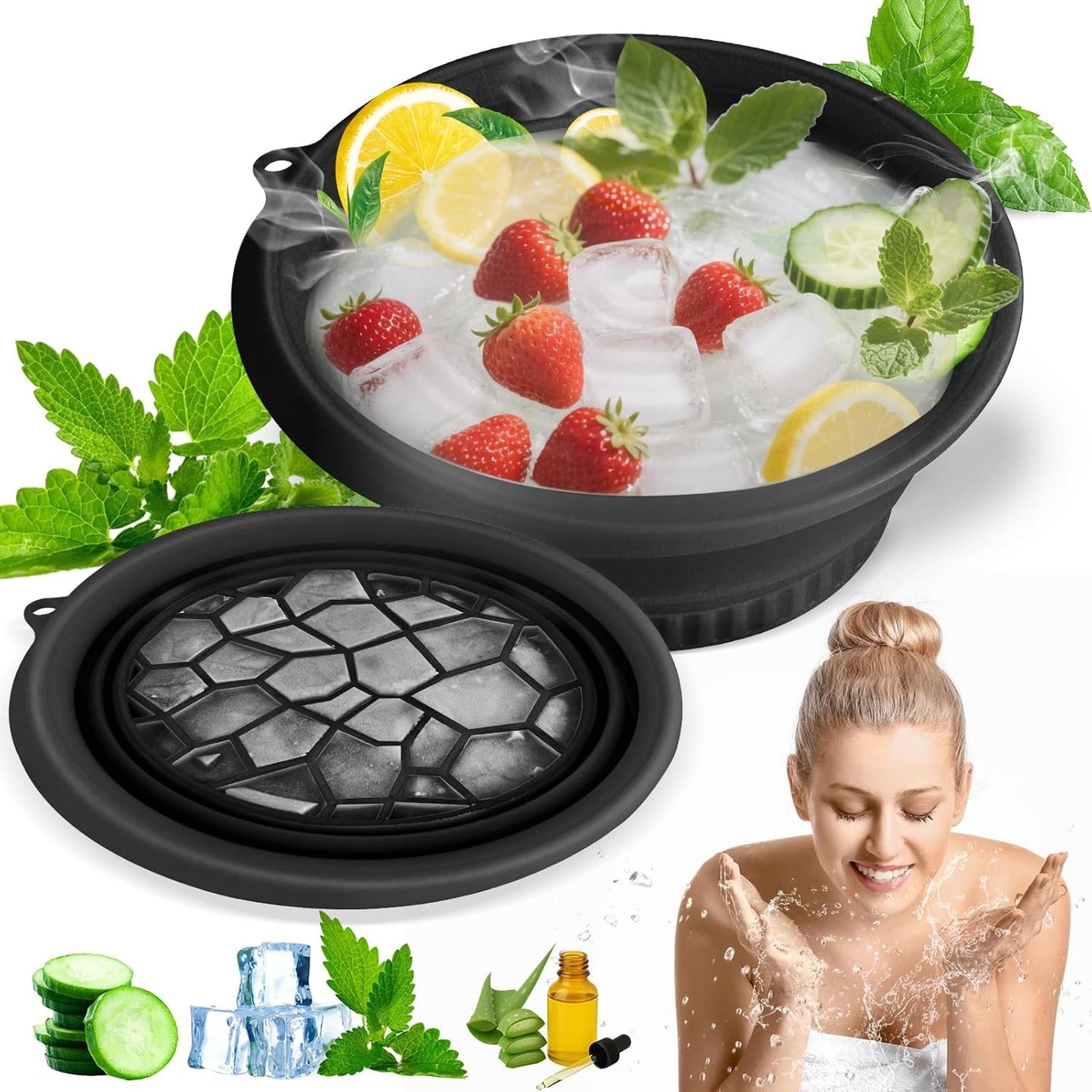Collapsible Silicone Facial Ice Bowl