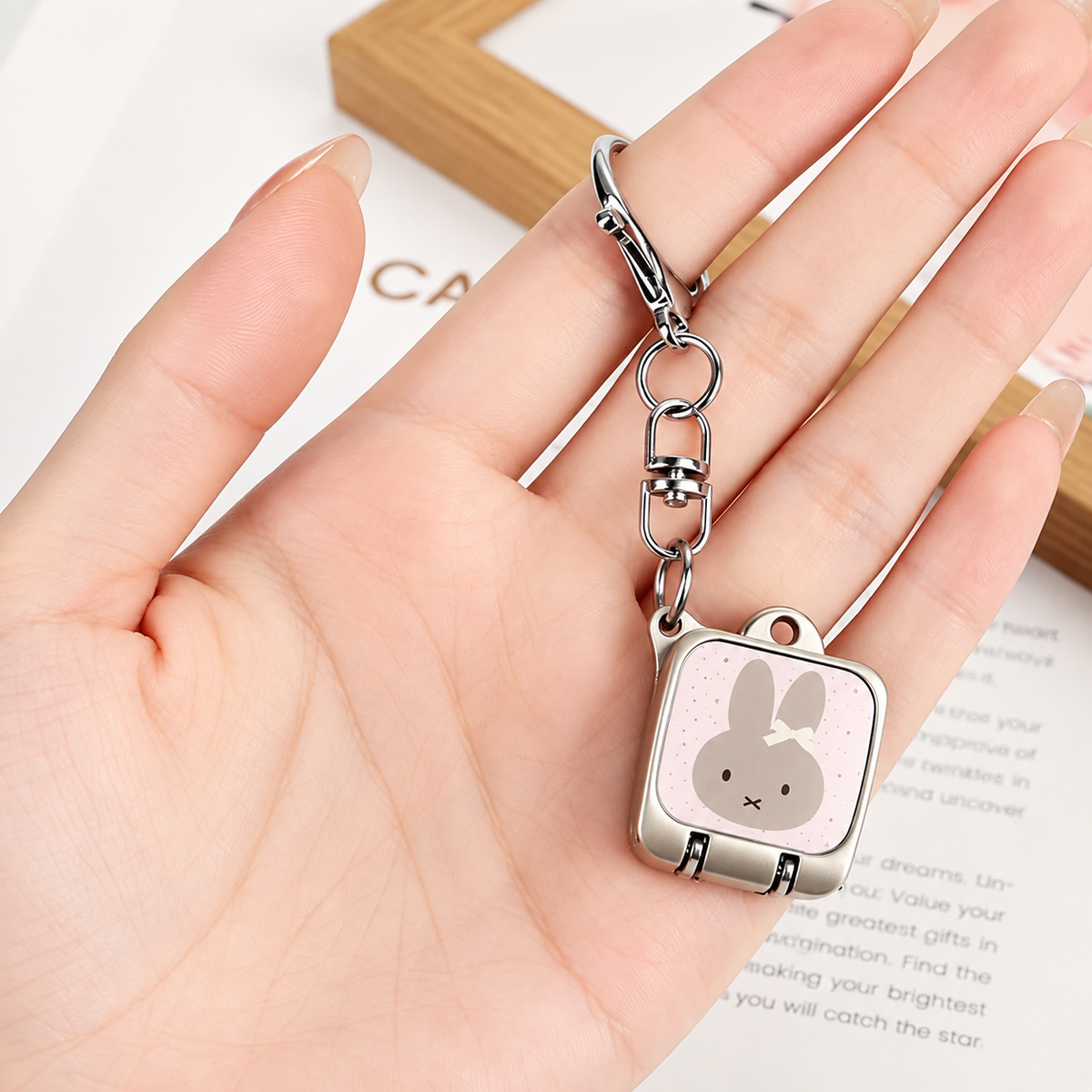 Cute Bunny Nail Cutter Keychain.