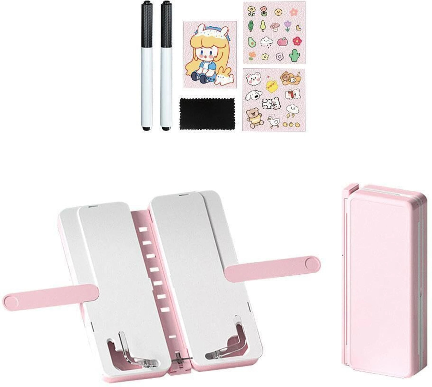 3 in 1 Pencil Case for kids (Case + Book Reading Stand + Erasable Whiteboard)