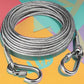 Heavy-Duty Stainless Steel Clothesline with Carabiner Hooks. 10 YEARS WARRANTY